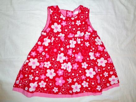 Nádherné červené květované šaty, h&m,68