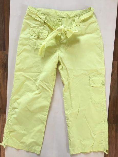 Plátěné žluté 3/4, vel s/m, extra m3, m