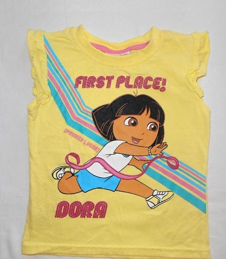 E55. top tričko s volánky u rukávů 4-5 let, nickelodeon,110