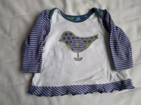 Dívčí tričko s ptáčkem, marks & spencer,68