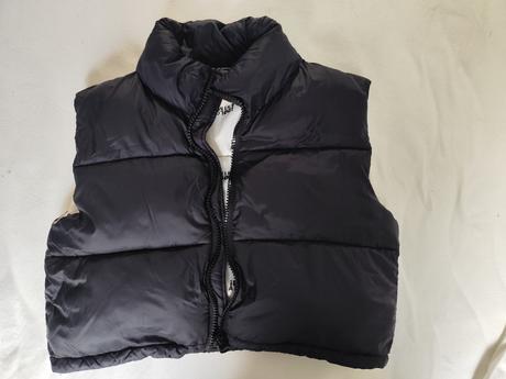 Krátká péřová vesta vel. 164, 164