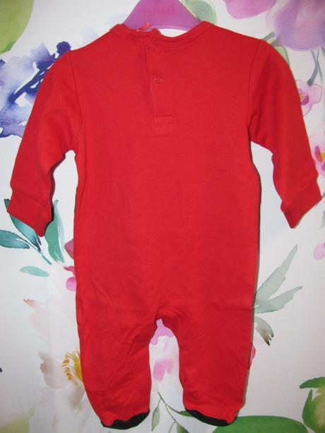 Bavlněné červené dupačky santa baby-vánoce, 68