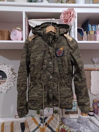 Army parka kabátek bunda tommy hilfiger xs/s, tommy hilfiger,s