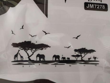 Černobílé nálepky "afrika", 