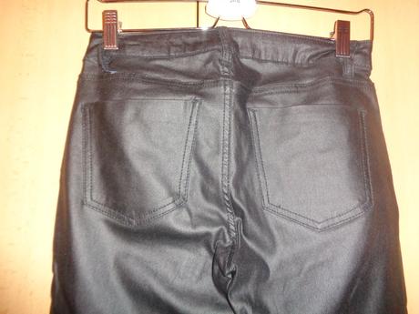 Černé potahované elastické skinny, s