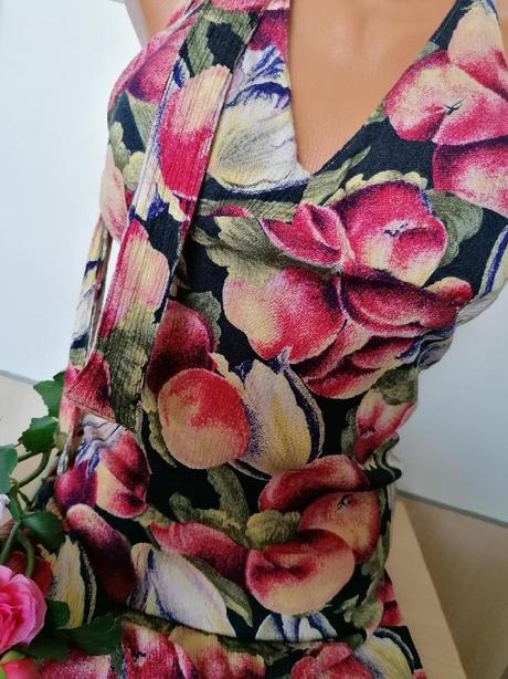 Letní šaty s ovocem, xs