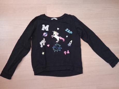 Mikina s potisky jednorožec, h&m,158