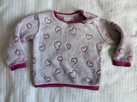 Teplá mikina vel. 86, srdíčka, ergee,86