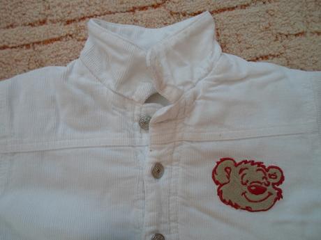 Bílá bunda bundička manžestrová, 80