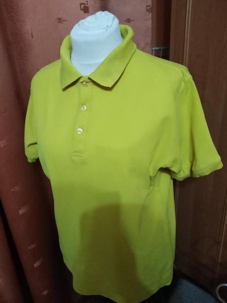 Pánské žluté triko s límečkem, xl