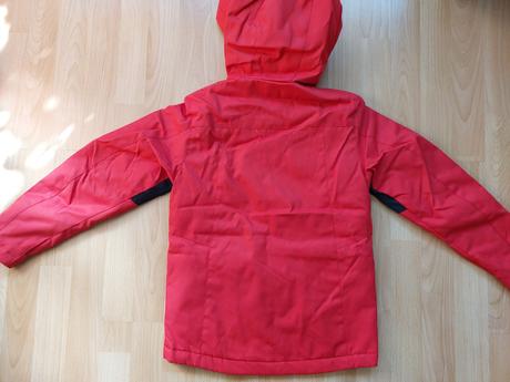 Přechodová voděodolná zateplená bunda, červená,140, 140