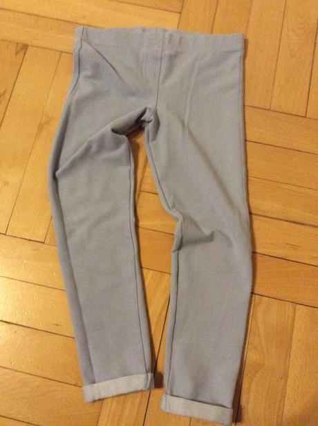 Pevné žeržejové legínové kalhoty 5x, h&m,140