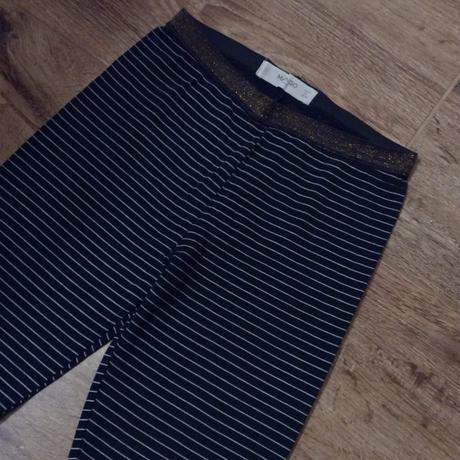 Legíny se třpytkatou gumou v pase, mango,128