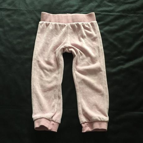 Vel. 86 starorůžové sametové tepláky, 86