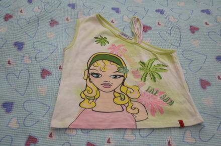 Letní tílko asymetrické s potiskem, 134