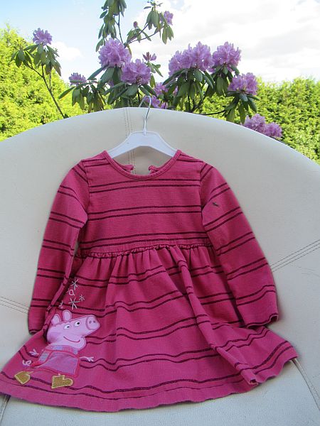 Dívčí šaty s dlouhým rukávem peppa pig, marks & spencer,98