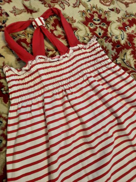 Pruhované šaty na ramínka, minoti,104