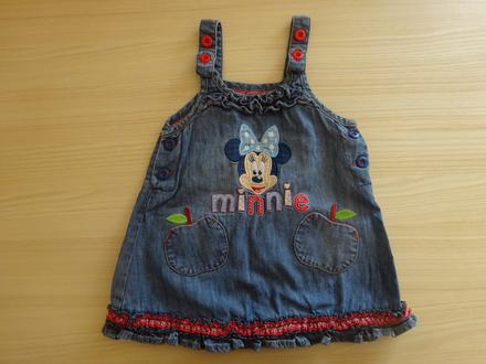 Riflové šaty s minnie, vel. 86, disney,86