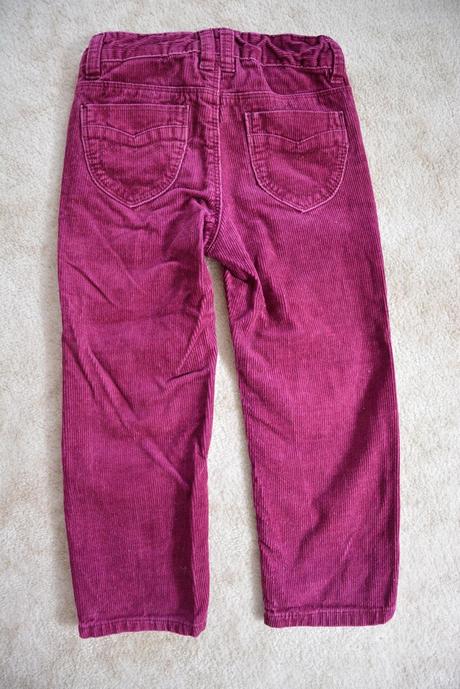 Manžestráky se srdíčky, h&m,98