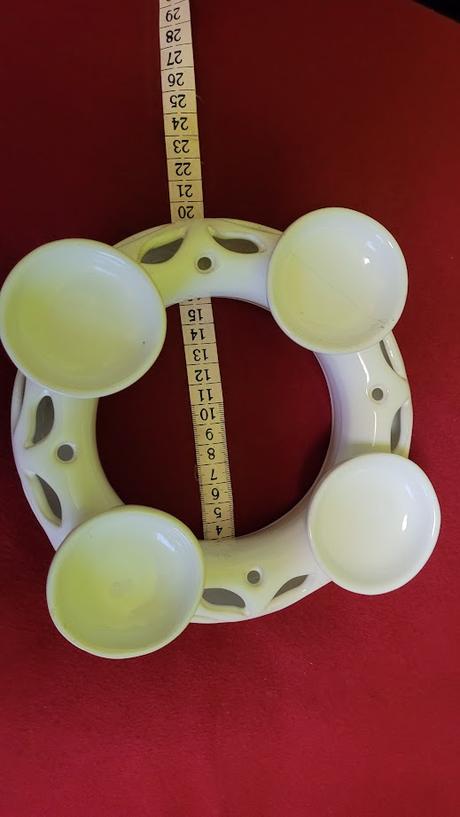 Keramický svícen a závěs se sněhuláky, 