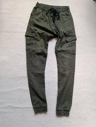Khaki jogger pláťáky/kapsáče vel. 164/170, 164