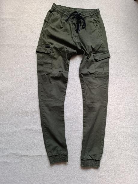 Khaki jogger pláťáky/kapsáče vel. 164/170, 164