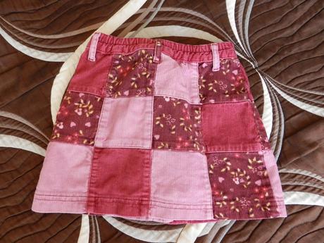 Sukýnka manžestrová kostkovaná, 104