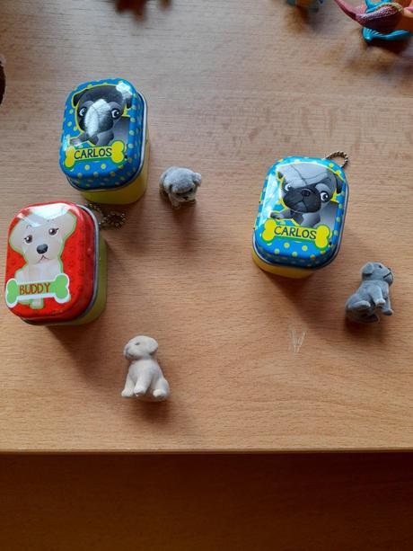 3x pejsek v krabičce, miniaturní do sbírky,