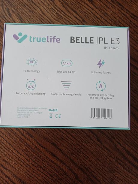 Truelife belle ipl e3 epilátor pouze vyzkoušený, 