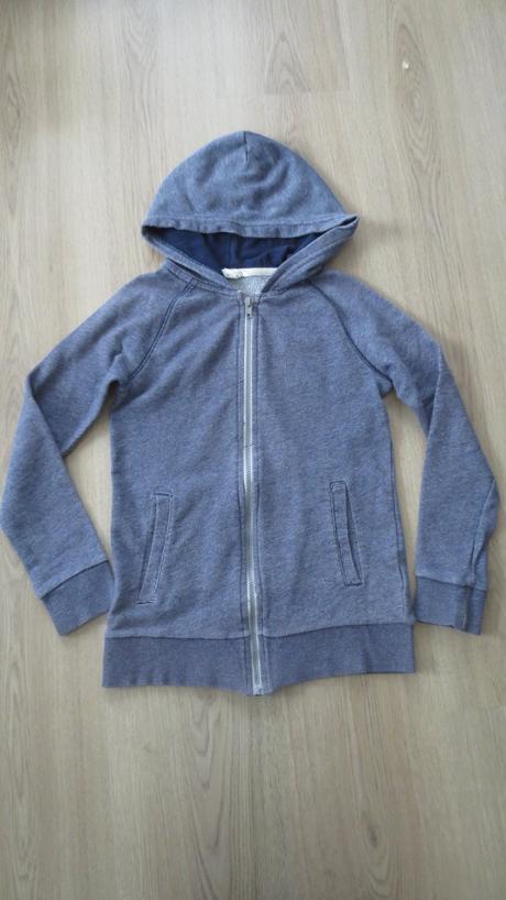 Mikina na zip, kapuce, h&m,134