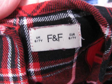 Flanelové červené kárované šaty, f&f,122
