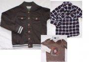 C271 hnědá bunda + ax51flanel.košile + at22 polo t, 104–116