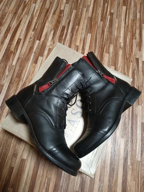 Kožené kotníkové boty kozačky, lasocki,38