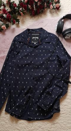 Bizzbee tmavě modrá košile s potiskem, s