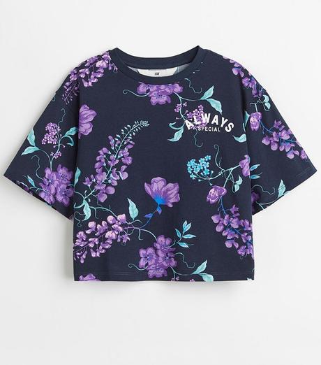 Široký letní top h&m zkrácené tričko vel. 158/164, h&m,158 / 164