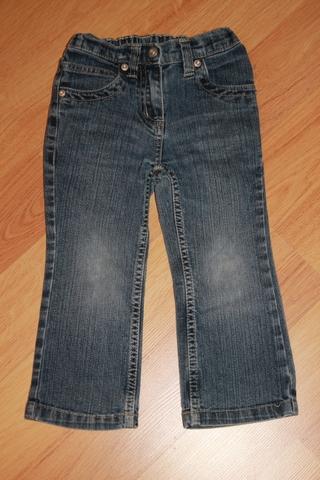 Džíny c&a knoflíky-kamínky, modré, vel. 92, c&a,92