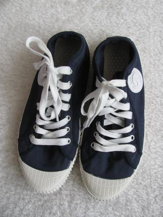 Plátěné modré kotníkové tenisky pepe jeans, pepe jeans,38