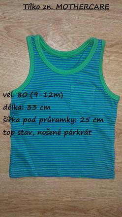 Tílko zn. mothercare, mothercare,80