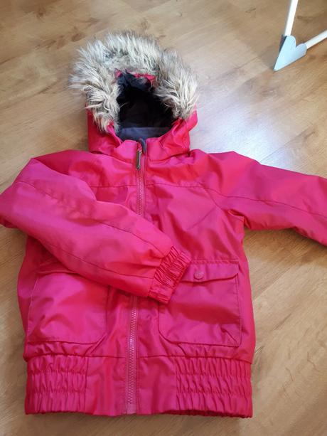 Dívčí zimní bunda bombr, h&m,134