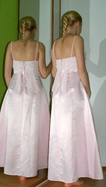 Dlouhé společenské plesové růžové šaty, 38