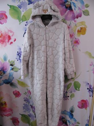 Luxusní fleecový spací overal s kapucí, 146