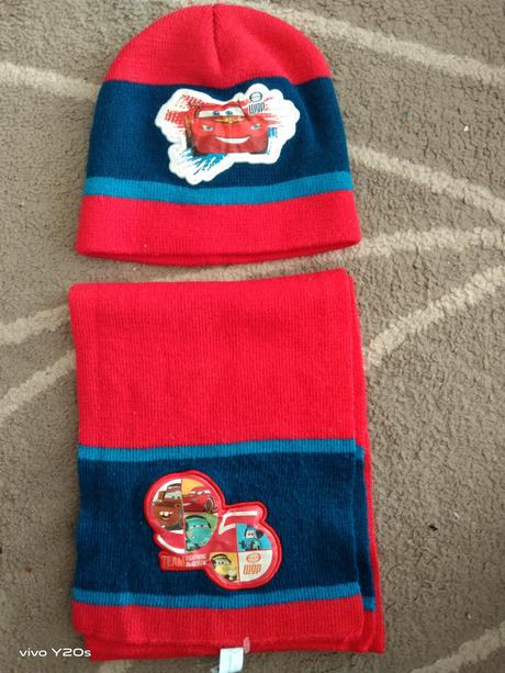 Čepice a šála cars, disney,98