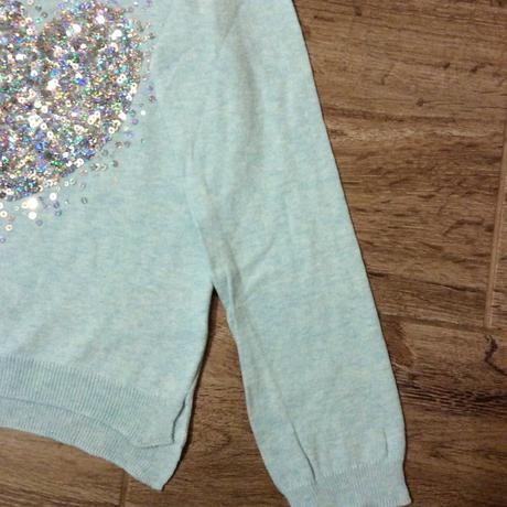 Svetřík s flitrovým srdíčkem, h&m,128