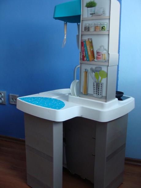 Smoby kuchyňka tefal bubble modro-šedá,