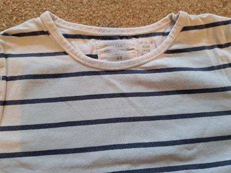 Pruhované triko h+m, vel.122/128, h&m,122