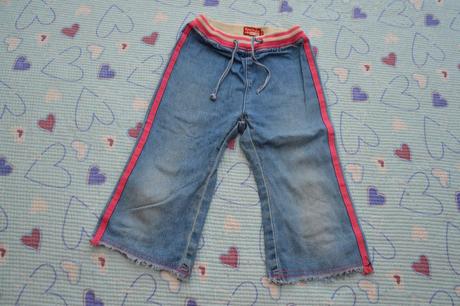 Džínové 3/4 kalhoty, kraťasy 110, 116, 122, 110