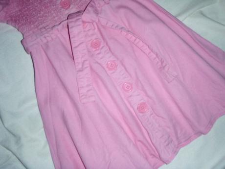 Luxusní růžové propínací šaty, h&m,98