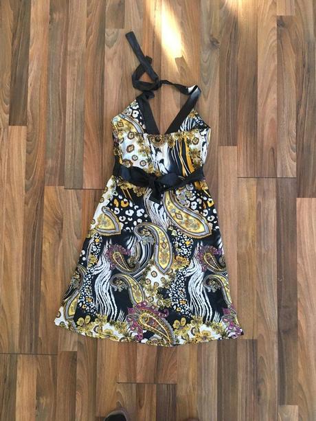 Satén vzor šatičky, vel xs-m, s