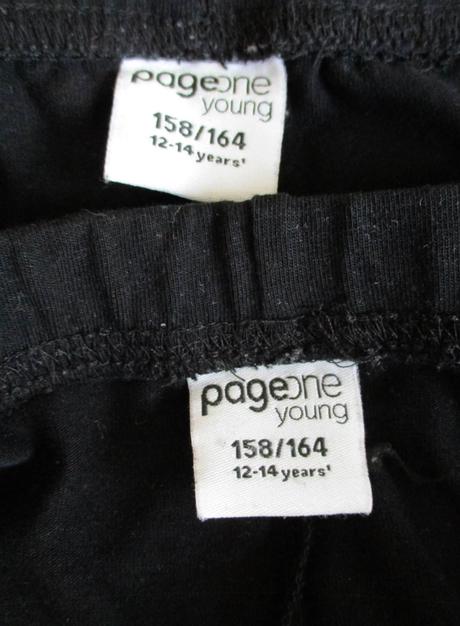 Dívčí 3/4 legíny bavlněné černé takko 158 164 2ks, takko,158