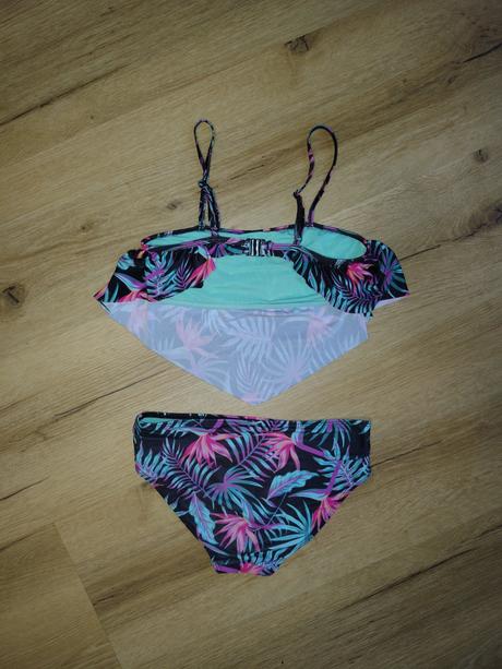 Dívčí dvojdílné plavky h&m 134/140 jungle, h&m,134